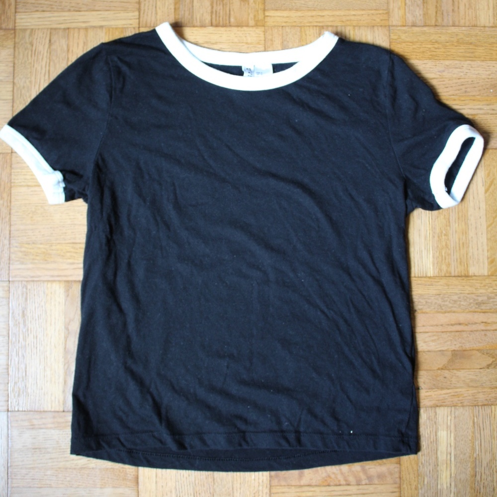 Black ringer tee